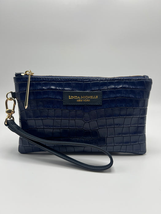 Denim Croc Wristlet Wallet