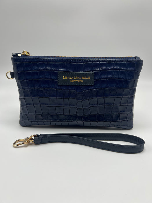 Denim Croc Wristlet Wallet